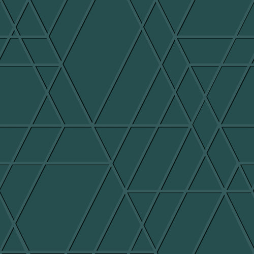 ESTAhome behang grafisch 3D motief donker petrol blauw - 50 x 900 cm - 139604 - vtwonen shop