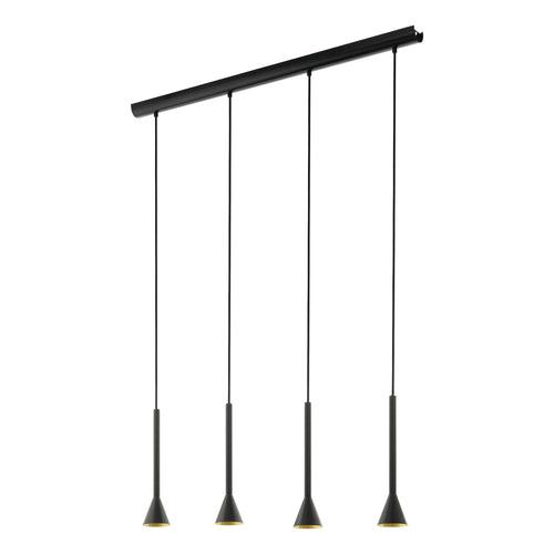 EGLO hanglamp Cortaderas - gu10 - 113 cm - zwart/goud - vtwonen shop
