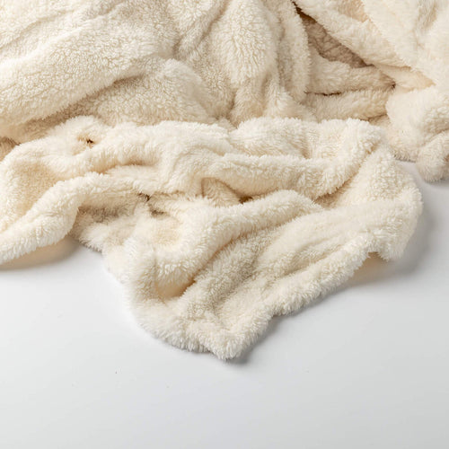 LESLIE - plaid 150x200 cm - 100% gerecycled polyester - Tofu - beige