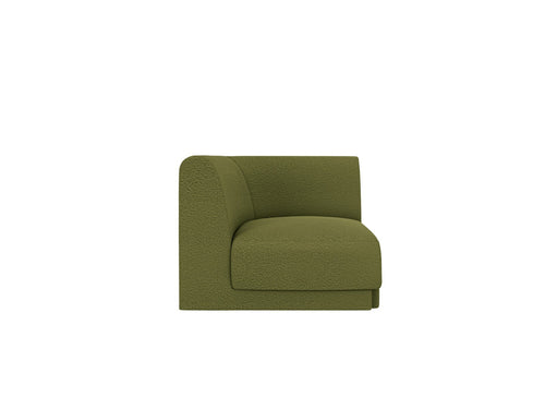 Micadoni Hoekmodule Miley boucle donker olijfgroen - 90x90x70cm