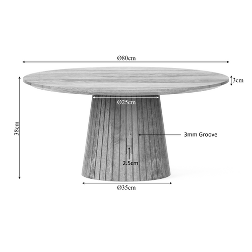 Starfurn  salontafel Lana - bruin - 80x80x38cm - vtwonen shop