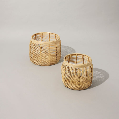 Hübsch manden Luna - rotan - ø34xh30, ø44xh34cm