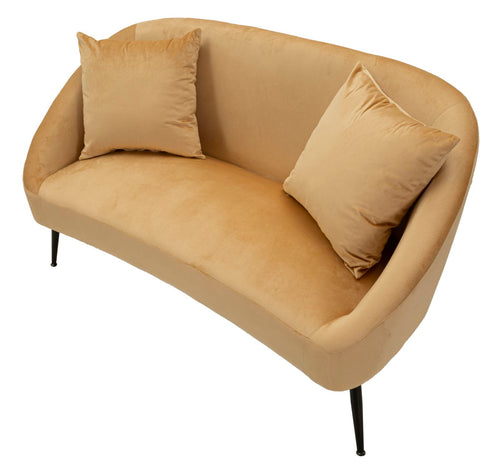 Mauro Ferretti loveseat - 137x69x79 cm - zwart/bruin