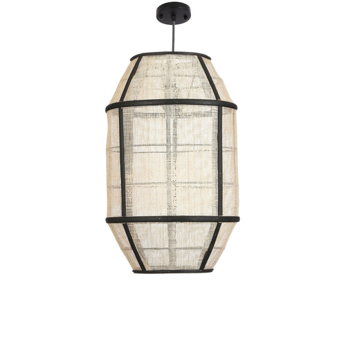 Mica Decorations Pella Hanglamp - H46 x Ø29 cm - Linnen - Off-white - vtwonen shop