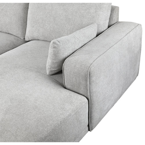 Furnhouse chaise longue bank links California - Lichtgrijs - Stof - 105x305x85