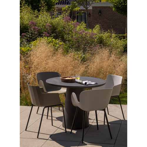 WOOOD eetkamerstoelen outdoor Foppe - Pp/Metaal - Mist - Set van 2 - vtwonen shop