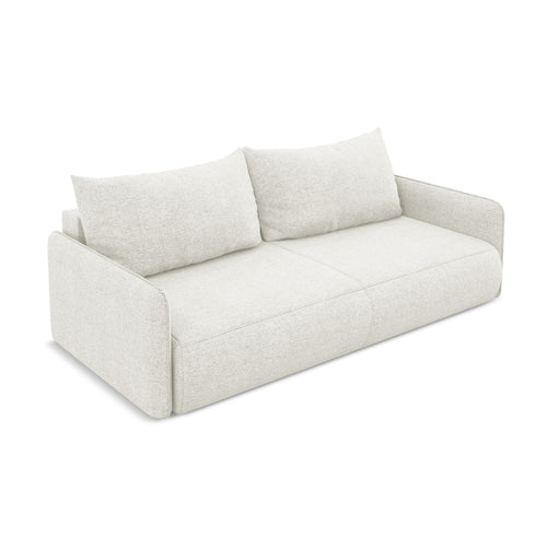 LaMiaSofa 3-zits slaapbank Palermo - chenille stof - wit - 216x105x86