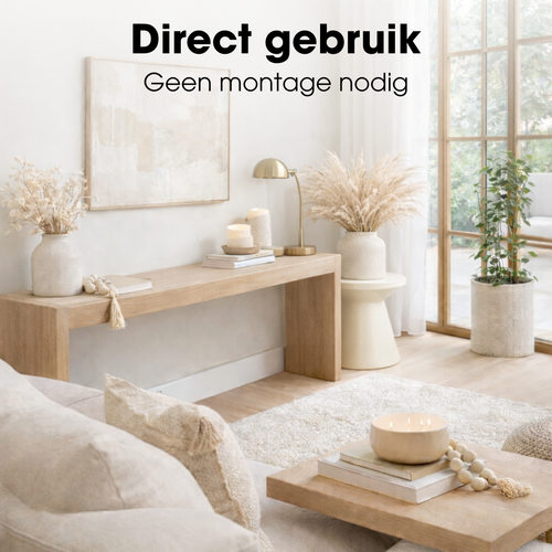 Mica Decorations Jim Bijzettafel - Bijzettafel Rond H45 x Ø31 cm - Ijzeren Tafeltje voor Woonkamer of Slaapkamer - Plantentafeltje - Nachtkastje