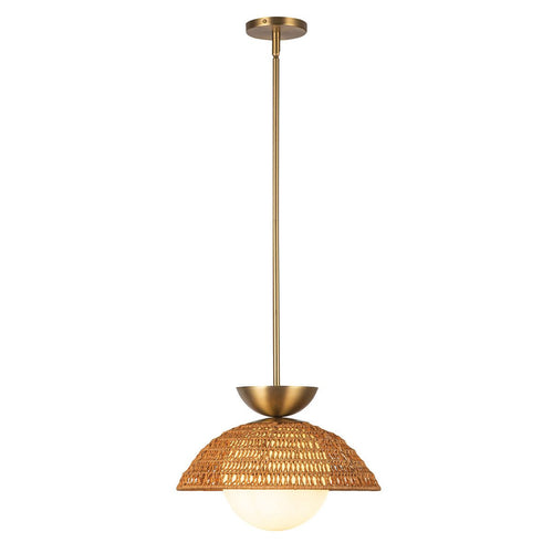 Kuppel-Pendelleuchte, modernes gebürstetes Gold, 1 x E27