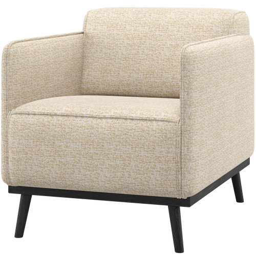 WOOOD fauteuil met arm Statement - Polyester - Beige Melange - 77x72x93