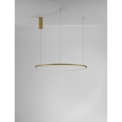 Merano Grove Geïntegreerde LED Hanglamp Plafondlamp Geborsteld Goud Aluminium LED 48W 2592Lm 3000K