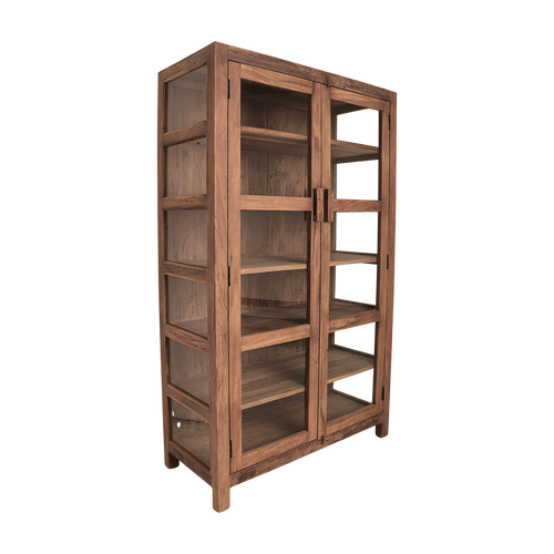 Raw Materials Farmwood houten vitrinekast - 114x50x190 cm