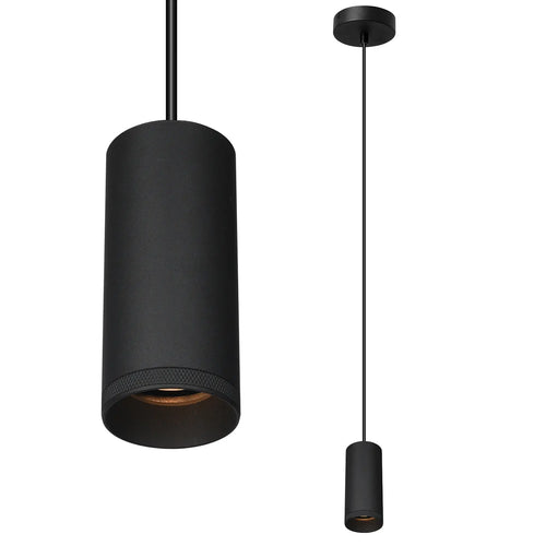 Artdelight hanglamp Milano - 1 lichts - 6.6  x 150   cm - zwart