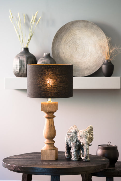 Light & Living lampvoet  - bruin - 10x10x47 cm