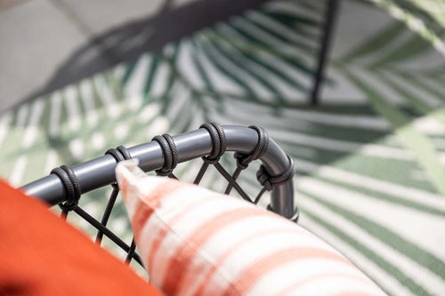 Tropea loungeset - 4-dlg - carbon black - rope donker grijs - vtwonen shop