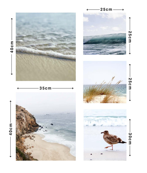 Art for the Home Canvas set Uitzicht op Zee (Multikleur) 80x60
