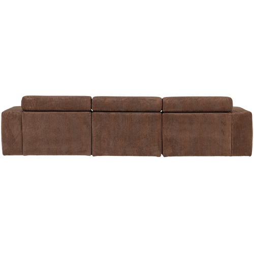 WOOOD chaise longue bank links Novi - Ribstof - Grijsbruin - vtwonen shop