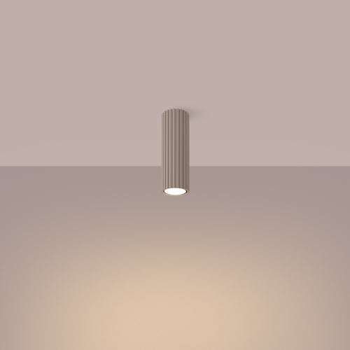 Sollux Lighting Plafondlamp KARBON 20 taupe - 6,5x6,5x20cm