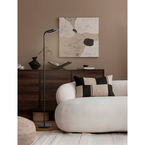 Nova Luce SINKRO Geïntegreerde LED-vloerlamp in zandzwart, met aanraakbediening en dimfunctie, 30W, 2224lm, 3000K