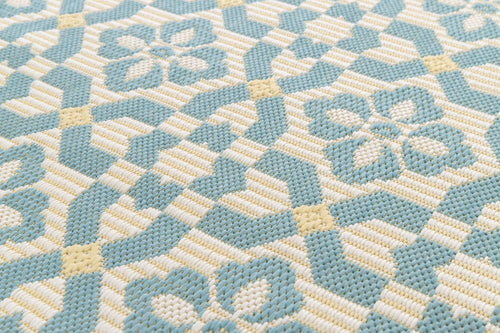 AFK Living vloerkleed Azulejos - voor binnen en buiten - blauw - 200 x 290 cm - vtwonen shop