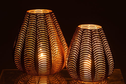 J-Line windlicht Gala - ijzer - goud - large