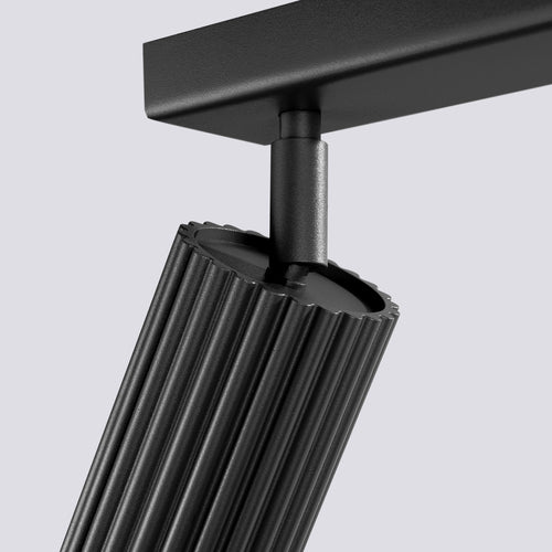 Sollux Lighting Plafondlamp KARBON 6L zwart - 117x6,5x16,5cm