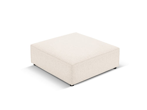 Cosmopolitan Design Poef Arendal chenille, lichtbeige - 80x102x40cm