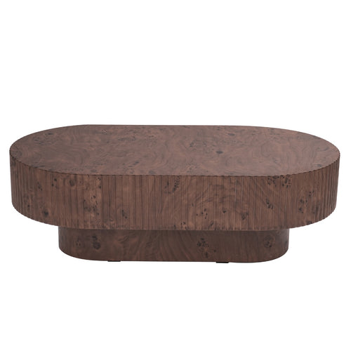 Giga Meubel Salontafel Jelte - Ovaal Walnoot Hout - 110x60x36cm