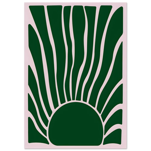 Artfulprints Poster met Lijst Matisse – Flora flow   - 50x70 cm - Donkergroen