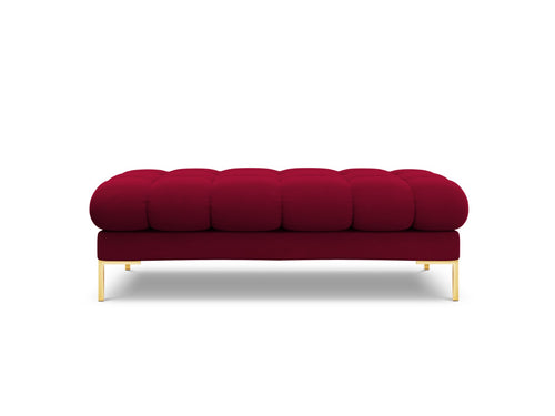 Cosmopolitan Design Bank Bali 2-zits, flueel, rood - 62x133x40cm
