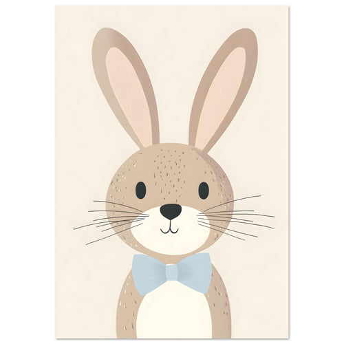 Artfulprints  Konijn met strik   poster 30x40 cm - vtwonen shop