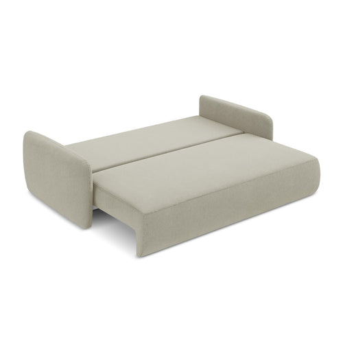 LaMiaSofa 3-zits slaapbank Corle - textuurstof - lichtbeige - 218x102x86