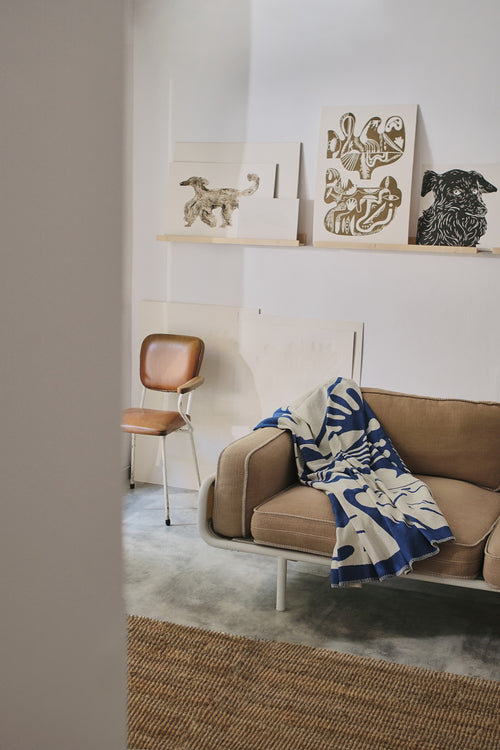 noo.ma LINO Katoenen deken - Blueberry Pie - vtwonen shop