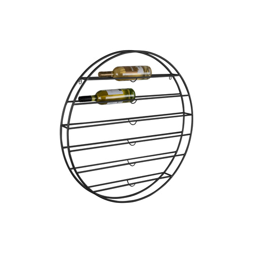 Present Time wijnrek Redondo - zwart - 80x9x80cm - vtwonen shop