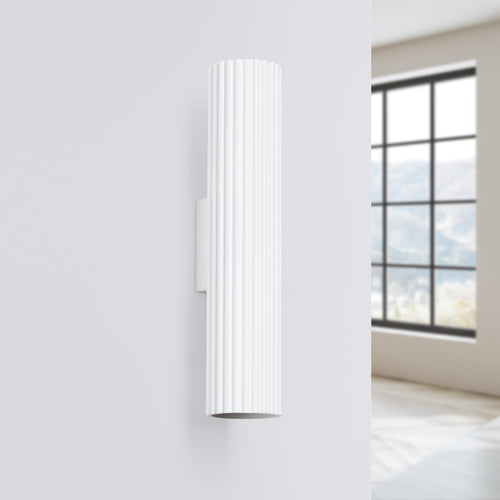 Sollux Lighting Wandlamp KARBON 30 wit - 6,5x8,5x30cm