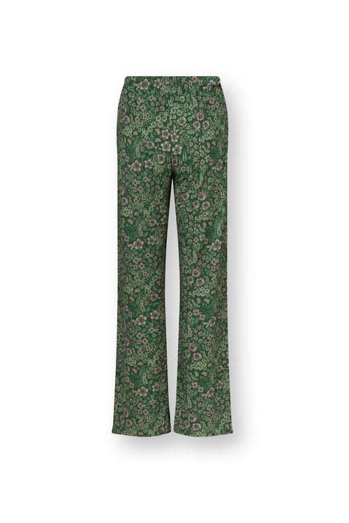 Pip Studio - Blake Pyjama Broek Dames - Daisy Dreams - Groen - XXL