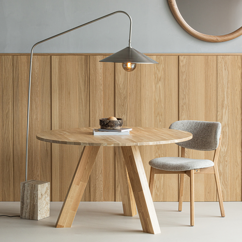 WOOOD vloerlamp Korn - Metaal - Chrome - 182x124x25