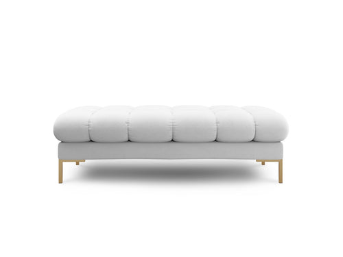 Cosmopolitan Design Bank Bali 2-zits, structurele stof, lichtgrijs - 62x133x40cm