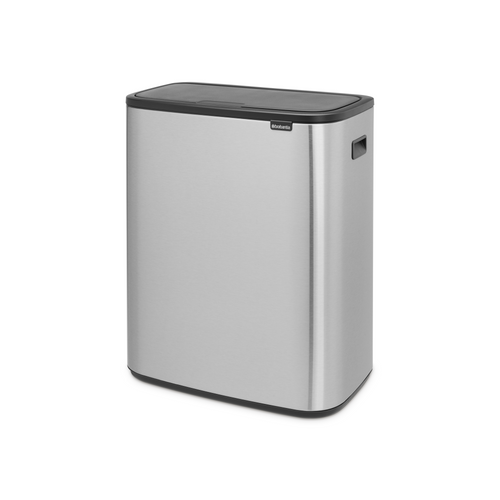 Brabantia Bo Touch Bin, met 2 binnenemmers, 2 x 30 liter - Matt Steel Fingerprint Proof