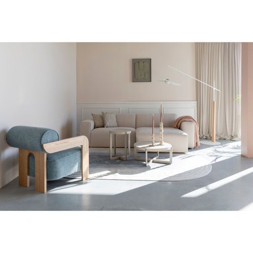 Zuiver Sofa Milka 3-zitsbank Chaise longue Rechts Zand - Crème