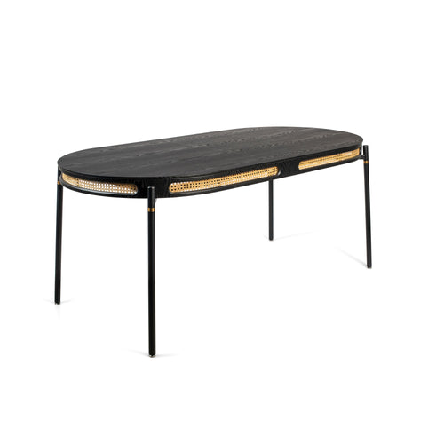 Bold Monkey Don't Stop The Webbing eettafel 180x90 cm  - Zwart - vtwonen shop