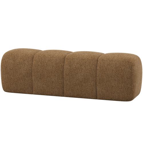 WOOOD eetbankje 164 cm Mojo - Wollig - Honinggeel - 49x164x45