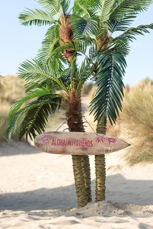 J-Line palmboom 3delig Real Touch - kunststof - groen