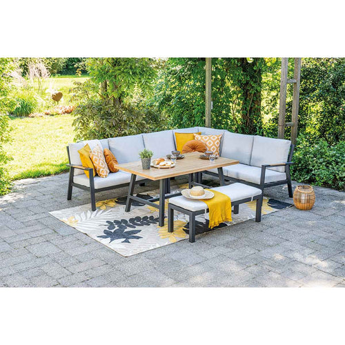 Garden Impressions lounge dining set Lissabon valley sand - 5-delig