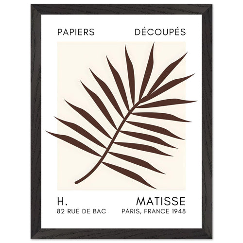 Artfulprints Poster met Lijst Matisse – Floral reef brown   - 30x40 cm - Bruin