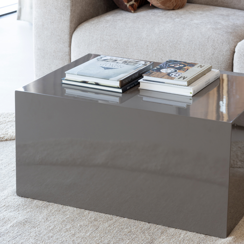 WOOOD salontafel Savo - MDF Hoogglans - Mokkabruin - 40x80x60