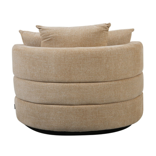 DÉJA Living Draaifauteuil Miles - Taupe Stof - 100x100x84cm