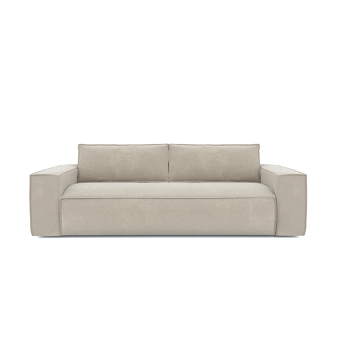 Sia Home - Rechte slaapbanken JOAN - Fluweel - Beige - 214cm - vtwonen shop