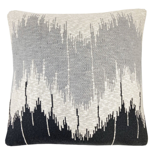 Malagoon kussen Wave - antraciet - 50x50cm 100% organisch katoen