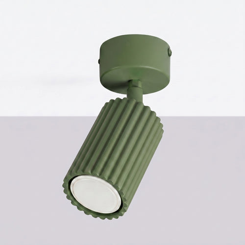 Sollux Lighting Plafondlamp KARBON 1 olijfgroen - 7x7x18cm